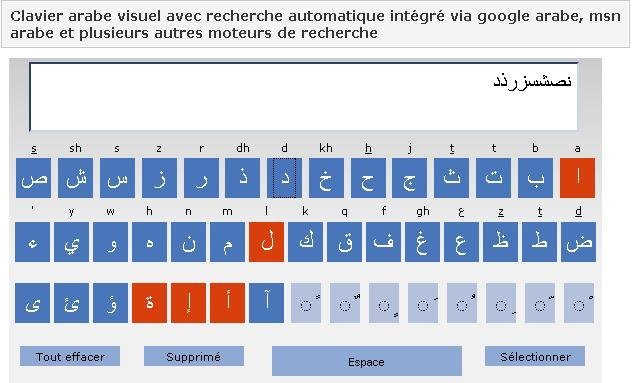 clavier arabe visuel